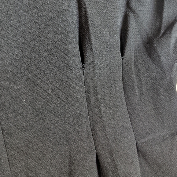 NWT High neck puff sleeve mini dress with gold buttons - Picture 5 of 5